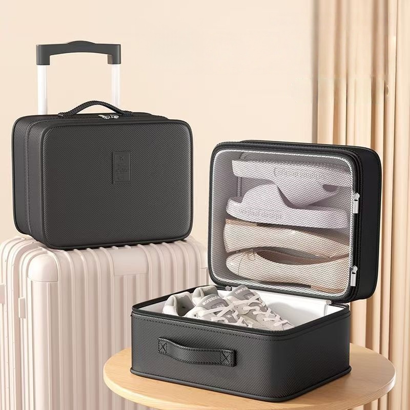 Sneaker Care Shoe Box - กระเป๋าจัดระเบียบรองเท้าเดินทางแบบอัพเกรด ซิปกันน้ำ ใส่รองเท้าผ้าใบได้หลายชั้น จุรองเท้าได้ 3 คู่