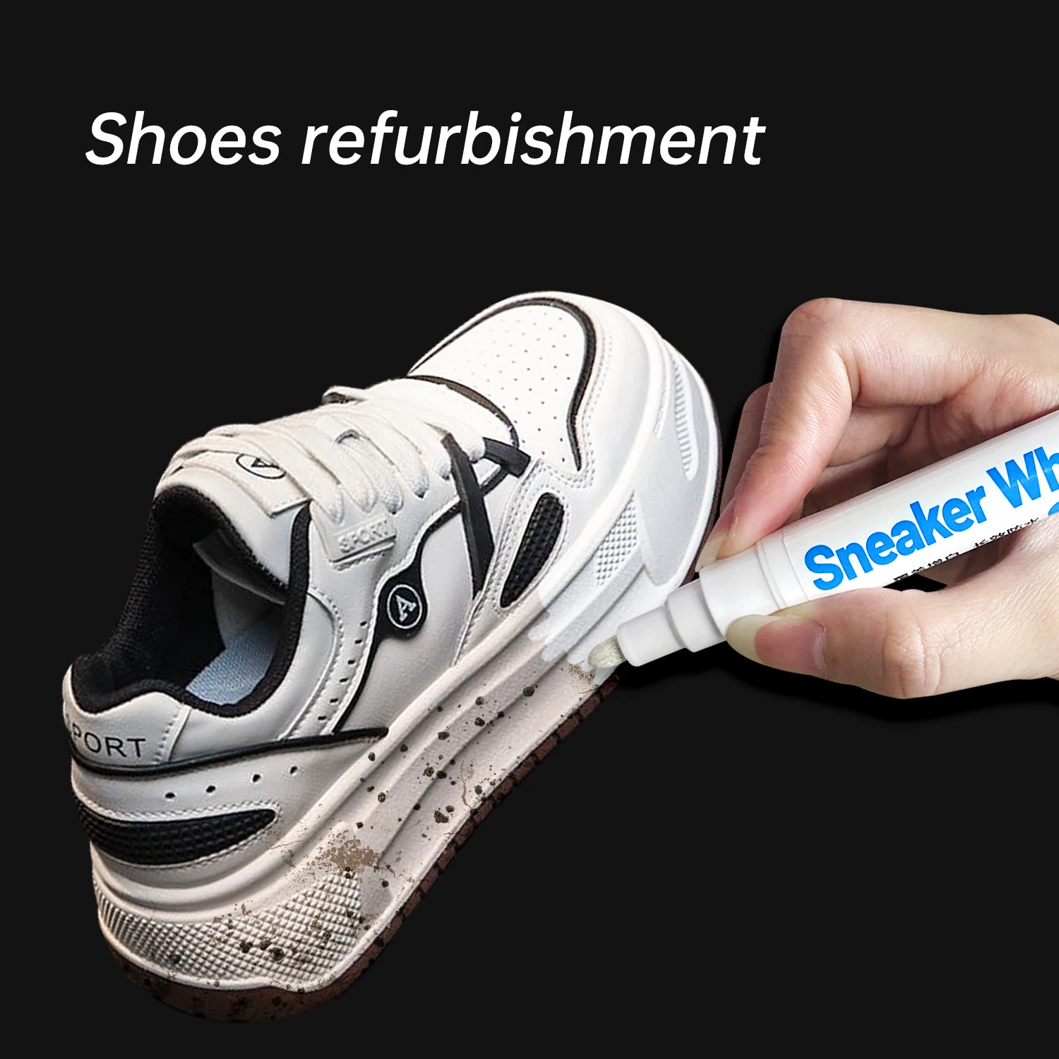 Sneaker Care Cleaning Kit - รองเท้าคราบกําจัดรองเท้าผ้าใบกันน้ําป้องกันการเกิดออกซิเดชันปากกาซ่อมเสริมสีขาว Go สีเหลืองรองเท้าไวท์เทนนิ่งทําความสะอาด