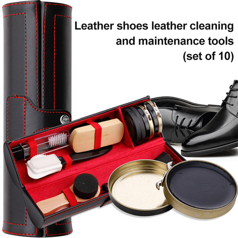 Sneaker Care Cleaning Kit - ชุดอุปกรณ์ขัดรองเท้าหนัง 1 ชุด พร้อมแปรงทำความสะอาด ช่วยให้รองเท้าหนังเงางามสะอาด อุปกรณ์ดูแลรองเท้าหนังแบบพกพา