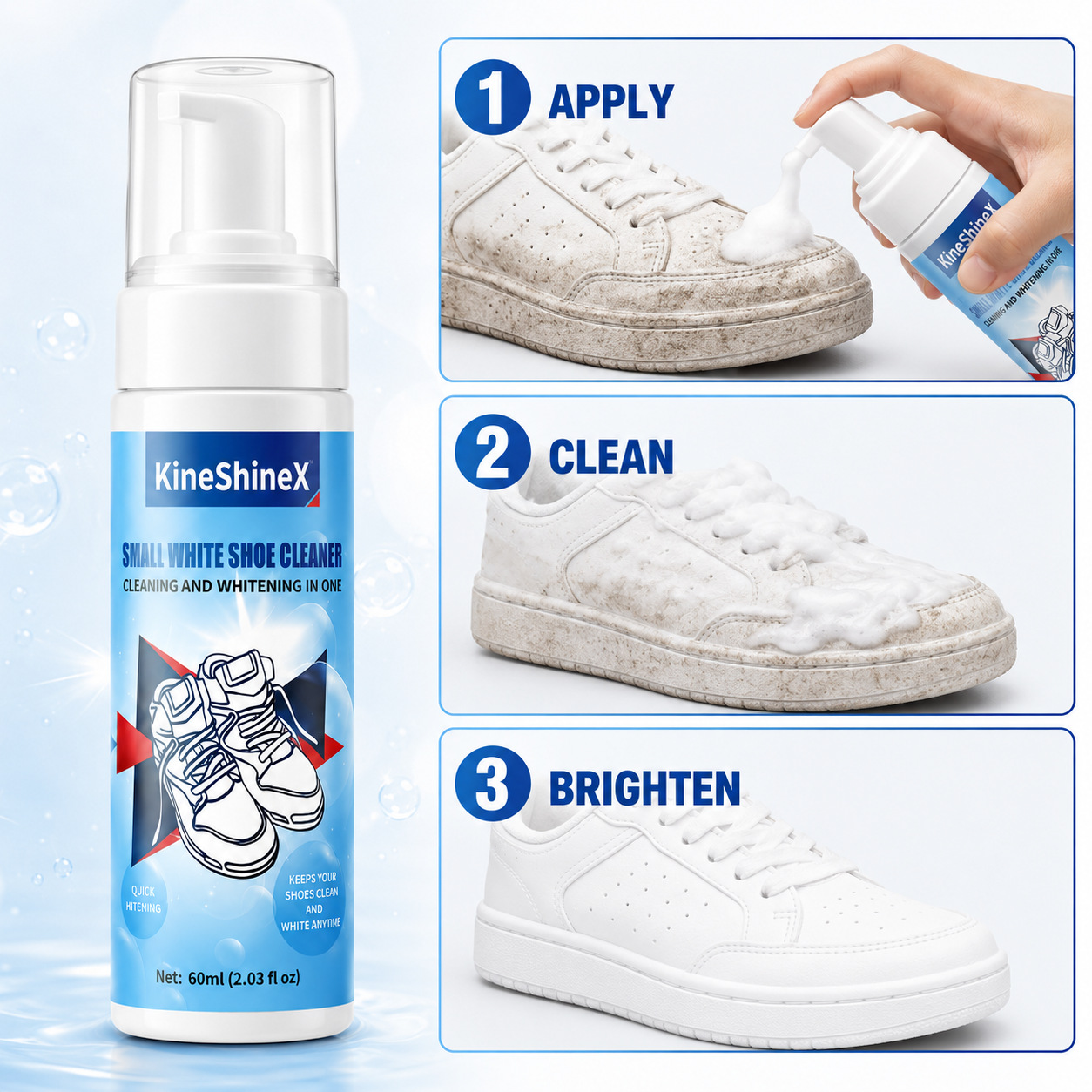 ชุดทำความสะอาดรองเท้า Gihen โฟ - Sneaker Care Cleaning Kit บทวิจารณ์และราคา